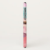 蝶、ピンクのティール（緑がかった色）バラとアネモネの花 Case-Mate iPhoneケース (裏面/左)