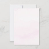 蝶 ピンク パープル ゴールド ガール 誕生日パーティー サンキューカード (裏面)