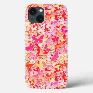 蝶,ピンク,桃,サンゴ iPhone 13ケース