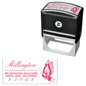 蝶 |ファミリ名スクリプト差出人住所 セルフインキングスタンプ (インサイチュ)