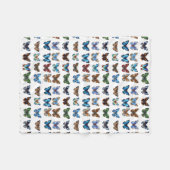 蝶 フリースブランケット (正面(横))