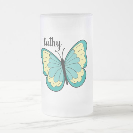 蝶 フロストグラスビールジョッキ (中央)