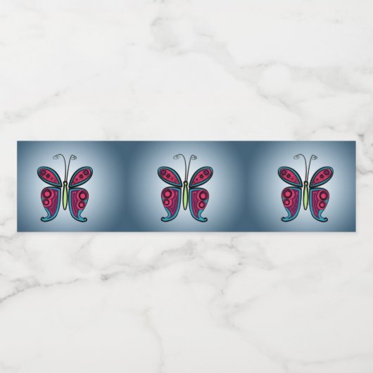 蝶 ペットボトルラベル (シングルラベル)