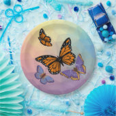 蝶 ペーパープレート (パーティー)