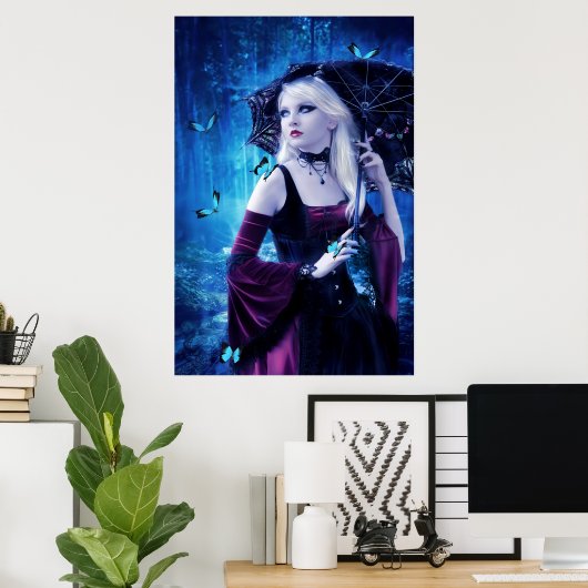 蝶 ポスター (ホームオフィス)