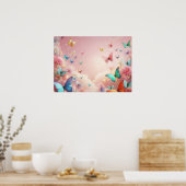 蝶 ポスター (キッチン)