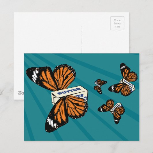 蝶 ポストカード (正面/裏面)