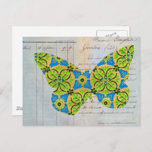 蝶 ポストカード (正面/裏面)