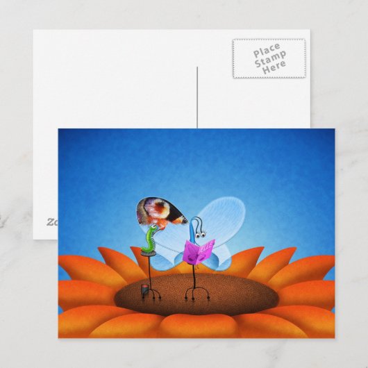 蝶 ポストカード (正面/裏面)