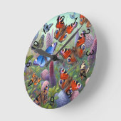 蝶 ラウンド壁時計 (傾斜)