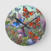 蝶 ラウンド壁時計 (正面)