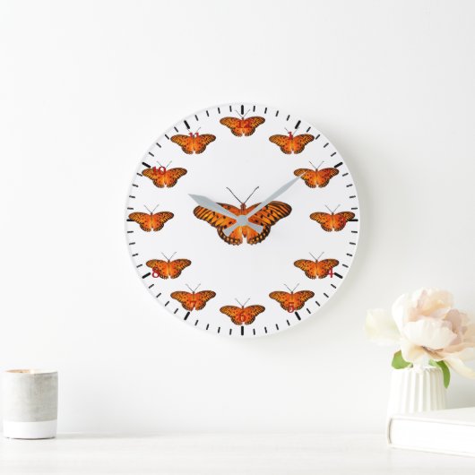 蝶 ラージ壁時計 (ホーム)