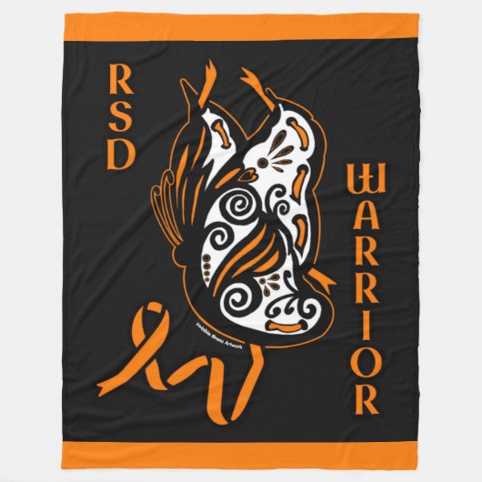 蝶/リボン…RSD フリースブランケット (正面)