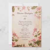 蝶&ヴィンテージアーモンドブロッサム85誕生日 招待状 (裏面)