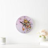 *蝶 – 丸(中)時計 ラウンド壁時計 (ホーム)