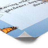 蝶、人生の祝祭写真、葬儀 ポスター (角)