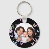 蝶/写真 キーホルダー (正面)