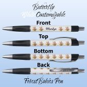 蝶、可愛い女お洒落の子飛んでいる昆虫白 ボールペン