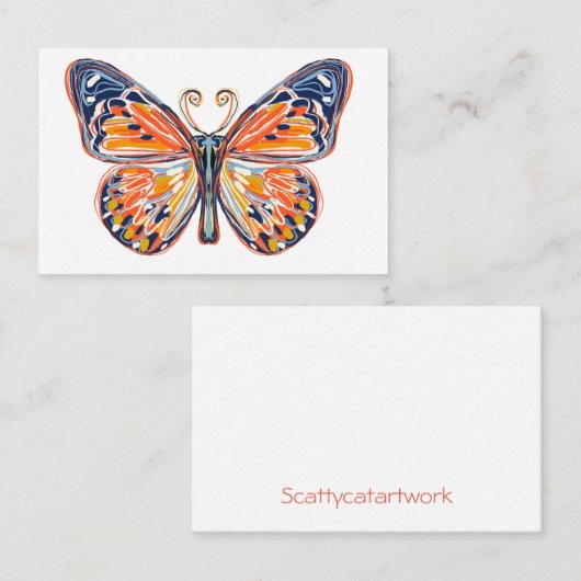 蝶 名刺 (正面/裏面)