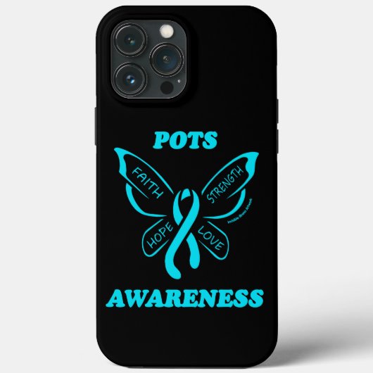 蝶/啓発...POTS症候群 Case-Mate iPhoneケース (裏面)
