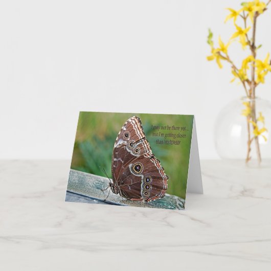 蝶(引用文) カード (黄色い花)