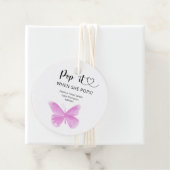 蝶 – 彼女ポップ・アートのが赤ちゃんシャワーをポップする時に フェイバータグ (インサイチュ)