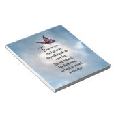 蝶「愛された」詩 ノートパッド (アングル)