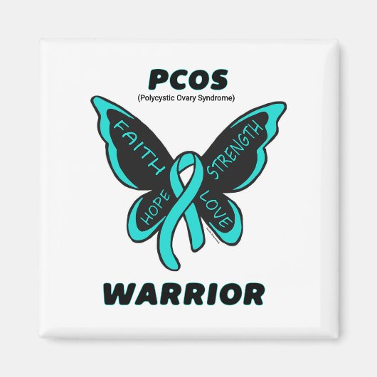 蝶/戦士…PCOS マグネット (正面)