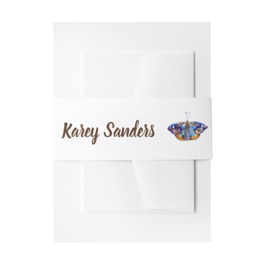 蝶 招待状ベリーバンド (正面例)