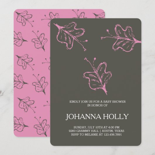 蝶 招待状 (正面/裏面)