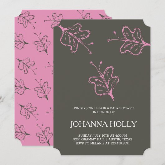 蝶 招待状 (正面/裏面)