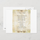 蝶=教皇フランシス=聖フランシスシンプル祈りの言葉 ポストカード (正面/裏面)