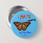 蝶、散弾銃、私は憎みましたり、バターをつけます… -カスタマイズ 缶バッジ (正面&裏面)