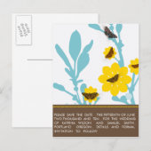 蝶 – 日付カードの保存 案内ポストカード (正面/裏面)