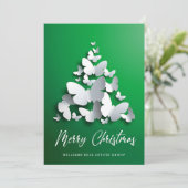 蝶（昆虫）オオカバマダラ、モナーククリスマスグリーティ企業のング シーズンカード (スタンド正面)