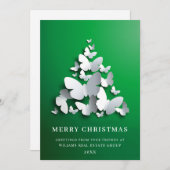 蝶（昆虫）オオカバマダラ、モナーククリスマスグリーティ企業のング シーズンカード (正面/裏面)