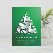 蝶（昆虫）オオカバマダラ、モナーククリスマスグリーティ企業のング シーズンカード (スタンド正面)