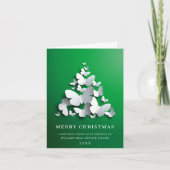 蝶(昆虫)オオカバマダラ、モナーククリスマスグリーティ企業のング シーズンカード (正面)