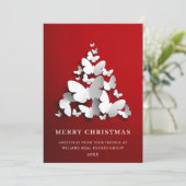 蝶(昆虫)オオカバマダラ、モナーククリスマスグリーティ企業のング シーズンカード (スタンド正面)