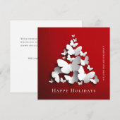 蝶（昆虫）オオカバマダラ、モナーククリスマスグリーティ企業のング シーズンカード (正面/裏面)