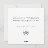 蝶（昆虫）オオカバマダラ、モナーククリスマスグリーティ企業のング シーズンカード (裏面)