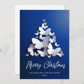 蝶（昆虫）オオカバマダラ、モナーククリスマスグリーティ企業のング シーズンカード (正面/裏面)