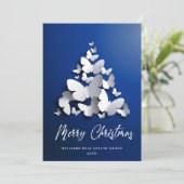 蝶（昆虫）オオカバマダラ、モナーククリスマスグリーティ企業のング シーズンカード (スタンド正面)