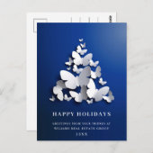 蝶（昆虫）オオカバマダラ、モナーククリスマスグリーティ企業のング ポストカード (正面/裏面)