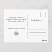 蝶（昆虫）オオカバマダラ、モナーククリスマスグリーティ企業のング ポストカード (裏面)