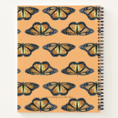 蝶(昆虫)オオカバマダラ、モナーク付きスパイラルノートデザイン ノートブック (裏面)