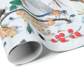 蝶，昆虫，花や植物 ラッピングペーパー (ロールコーナー)