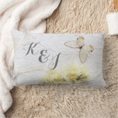 蝶(春の花結婚) ランバークッション (ブランケット)