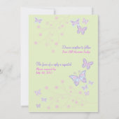 蝶(春)招待状 招待状 (裏面)