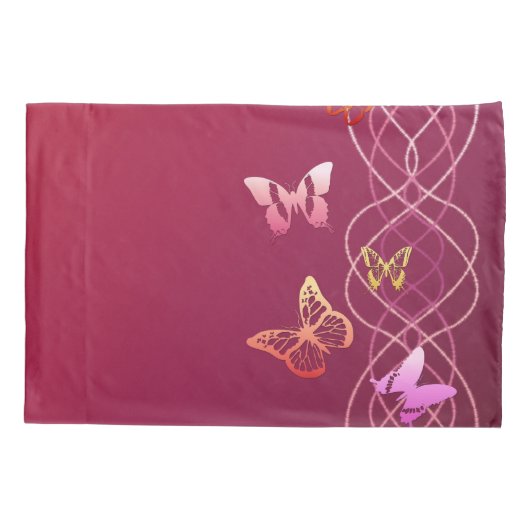 蝶 枕カバー (裏面-左)